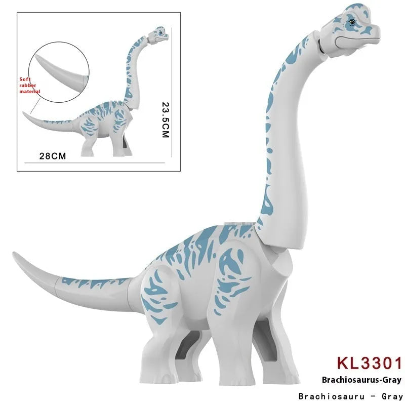 Dinosaur Series small particle plastic building blocks in five colours bagged set