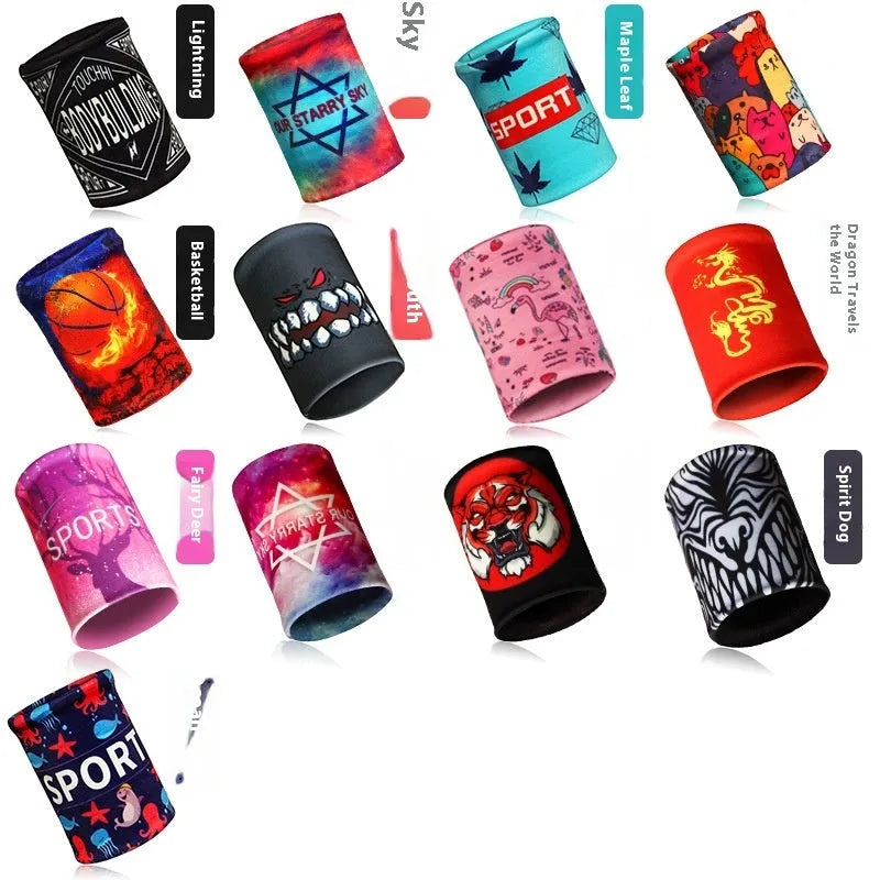 Colourful Starry Sky elastic sweat-absorbing basketball wristband wrist guard on fabric background
