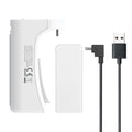 White PS5 gamepad rechargeable battery pack 2000mAh with digital display and Type-C cable