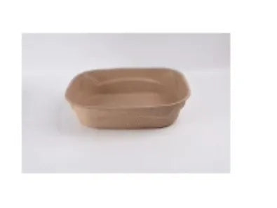 Brown disposable waterproof cat litter box in three different sizes on a white background.