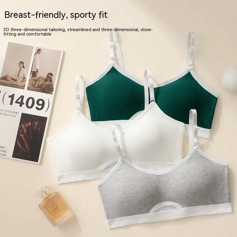 Underwired tube top sports bra set with moulded cups in black, dark grey, green, khaki, light grey and white colours