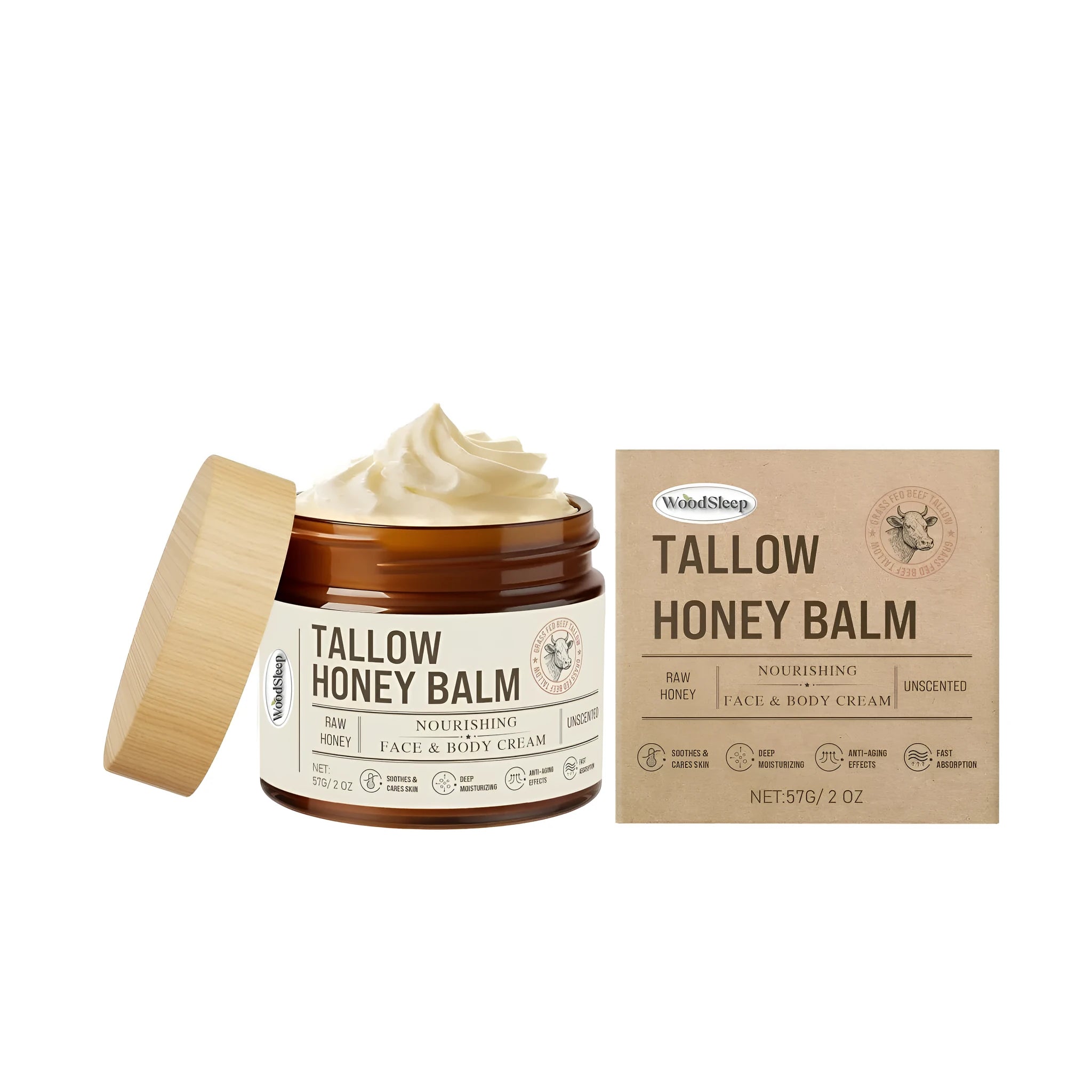 A 57g jar of natural butter skin care nursing cream containing shea butter.