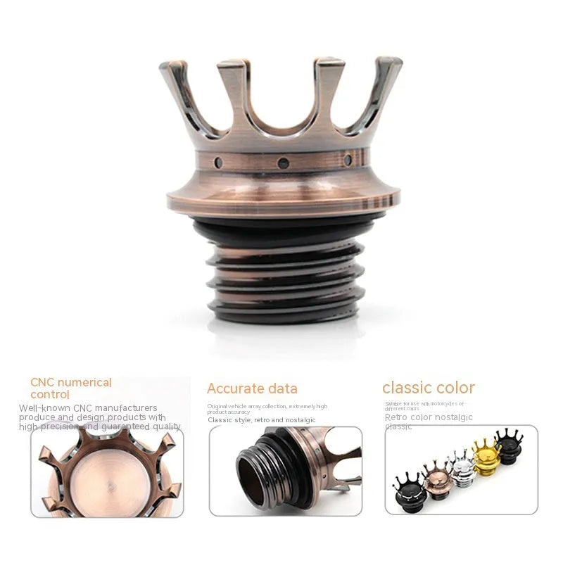 Chrome-plated aluminium fuel tank cap for Harley Davidson motorcycle