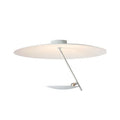 White and gold modern art chandelier ceiling light with integrated LEDs and iron shade