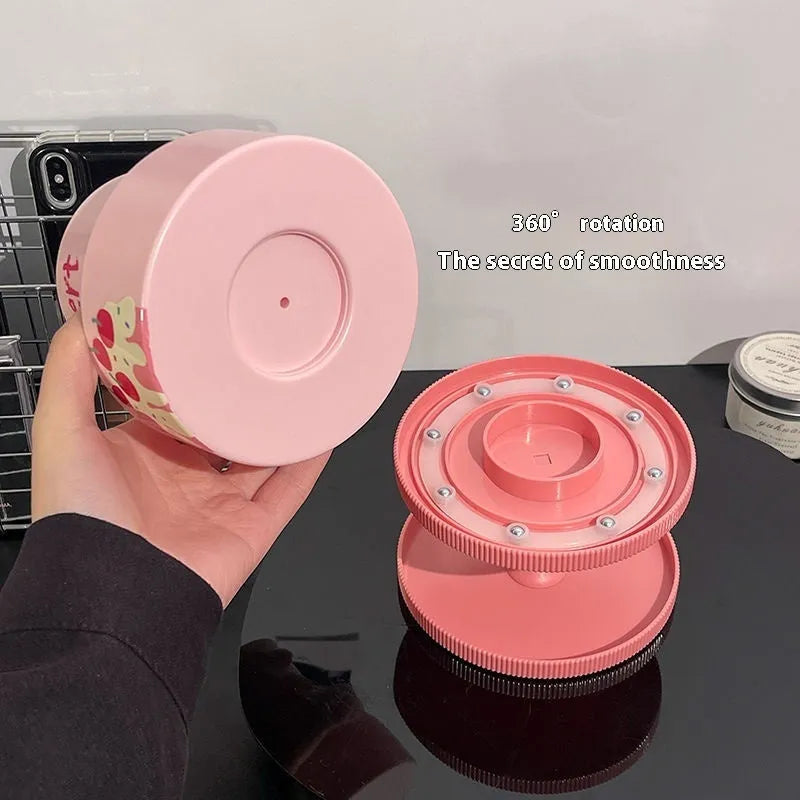 Rotating cosmetic brush barrel in ABS plastic with 18 litre capacity shown in beige colour