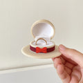 Creative cowboy hat ring box in top hat style, small size for ring storage