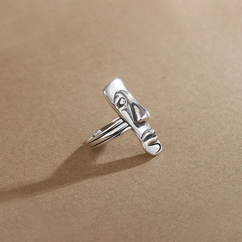 Copper half face ring with electroplated finish and adjustable opening in colour J1570