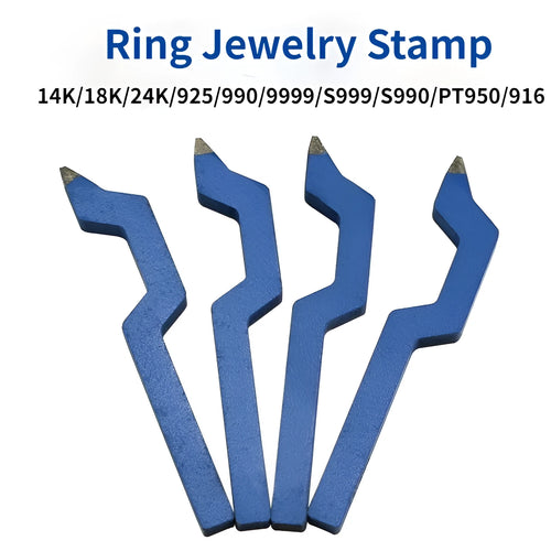 Curved character jewellery stamping tool in 45 steel for marking rings and bracelets