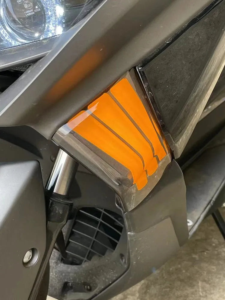 Pair of yellow LED motorcycle cornering lamp bulbs for Tianying TS150 models.