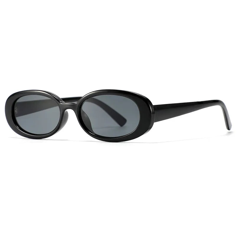 European American style small frame oval sunglasses for women with PC construction