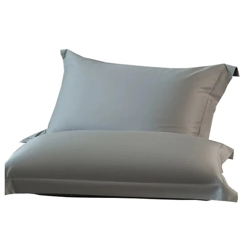 Solid colour long-staple cotton pillowcase 48 x 74 cm with twill weave and reactive print finish