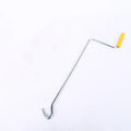 Car jack hand crank wrench in high carbon steel with galvanised metric single head and labor-saving rocker design