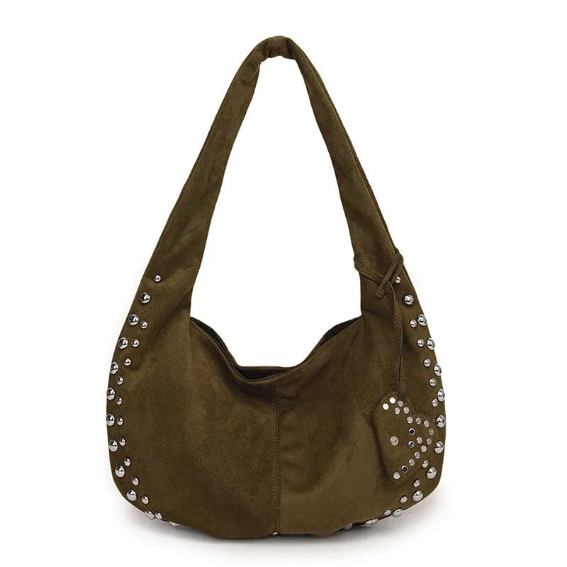 Soft plush casual tote handbag for women in a strapless retro design.