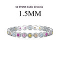S925 sterling silver zircon ring for women with geometric shape and adjustable open band, sizes 5 to 9