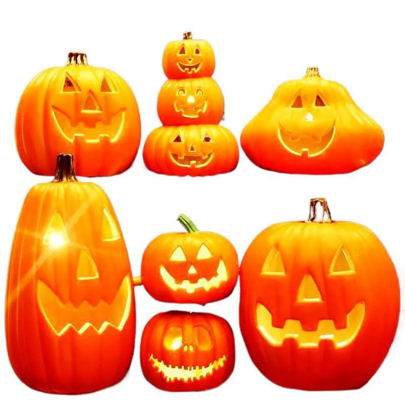 Hollow-out plastic pumpkin lamp prop in European style, 30x28x26cm, for Halloween or Easter decoration
