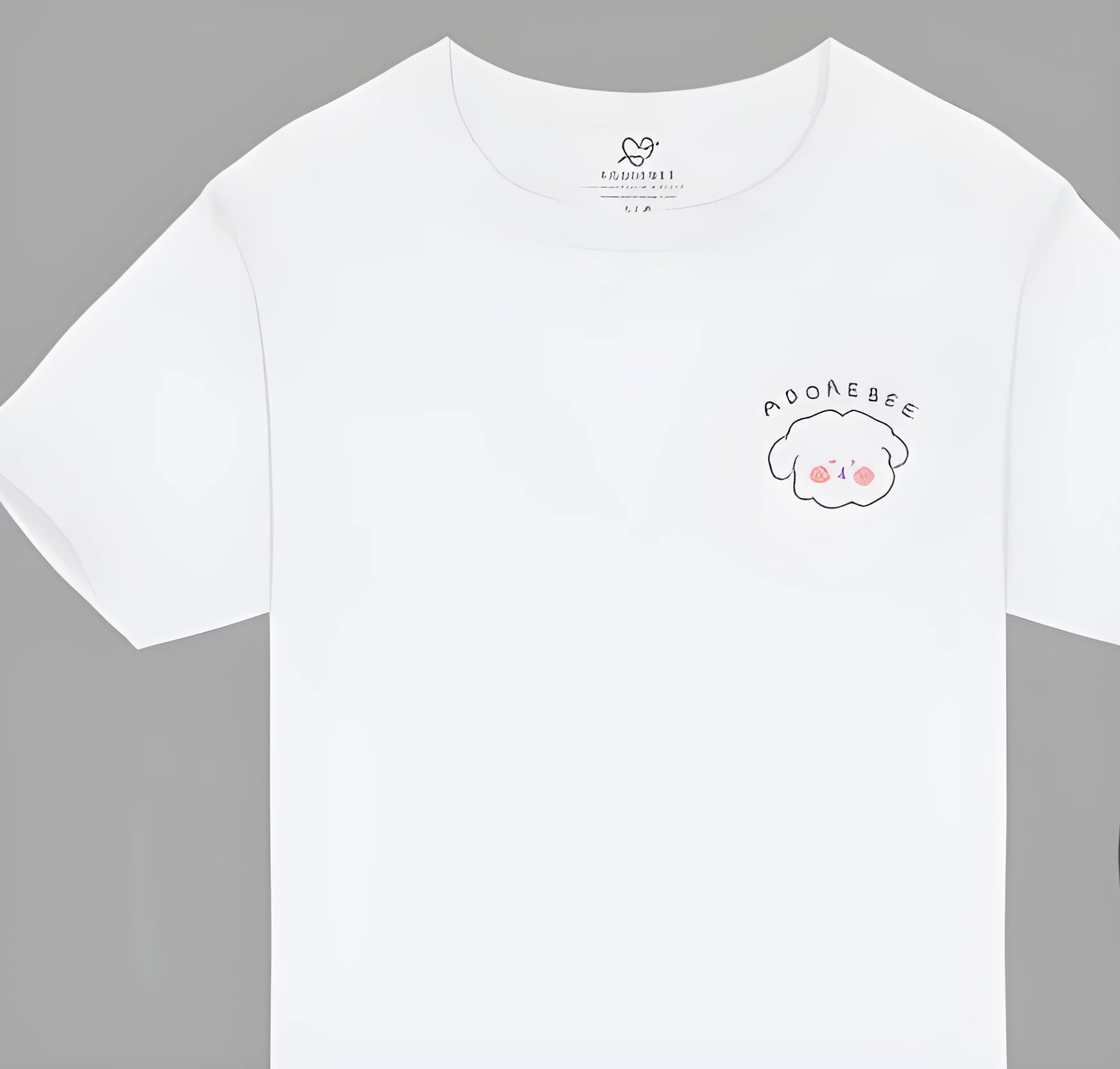 White cotton short-sleeve crew-neck t-shirt for men and women, sizes S M L
