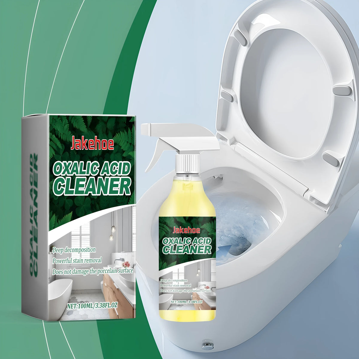 100ml toilet cleaning stain decontamination cleaner with oxalic acid