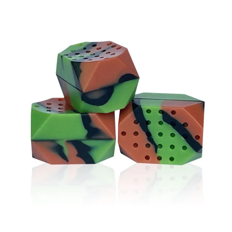 Camouflage silicone facial exercise balls for jaw muscle training in transparent packaging