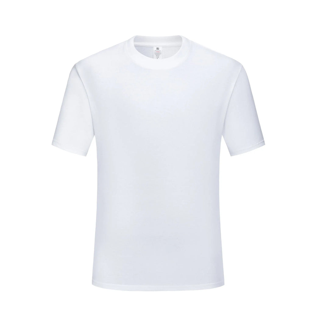 Men's round neck cotton t-shirt in black loose fit with Asian sizing