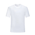 Men's round neck cotton t-shirt in black loose fit with Asian sizing