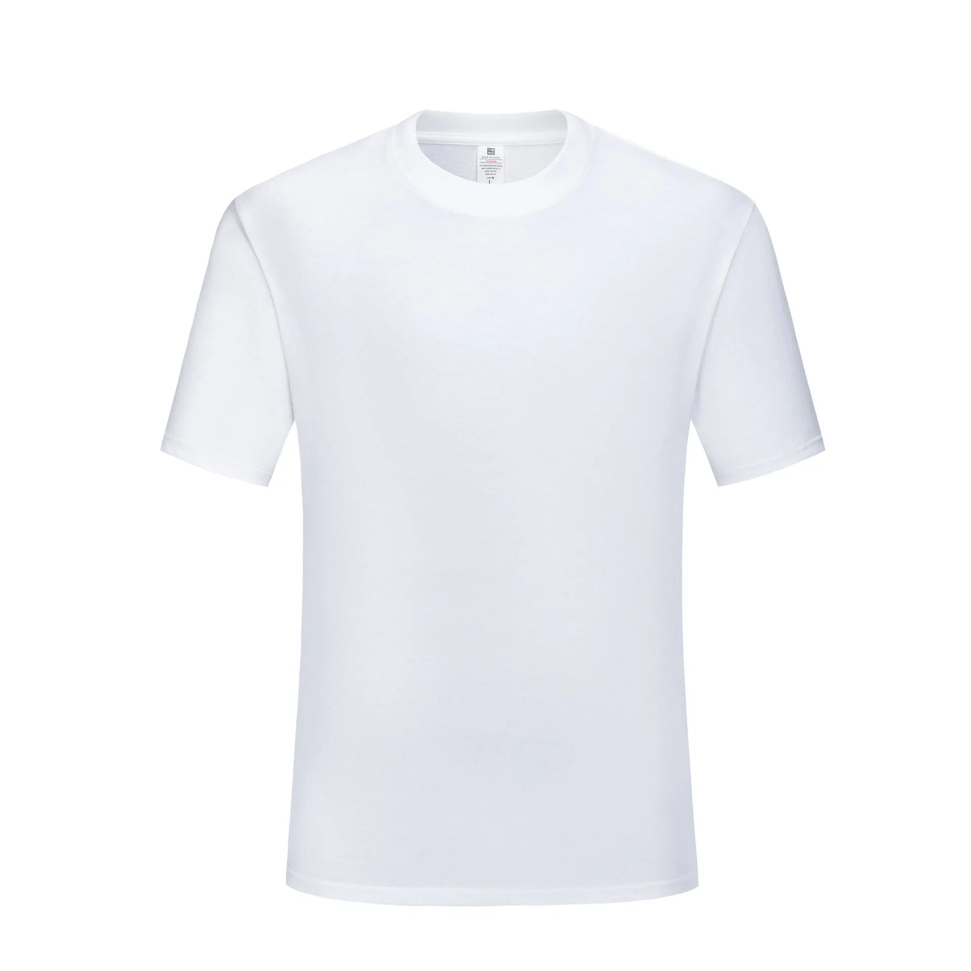 Men's round neck cotton t-shirt in black loose fit with Asian sizing