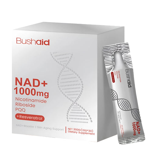 A box containing two bottles or sachets of anti-ageing dietary supplement drink, total weight 300g.