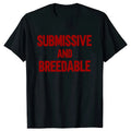 Pure cotton loose fit T-shirt with obedient and reproducible humour text print in black and white options