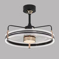 Chandelier-style ceiling fan light with remote control in black or gold finish