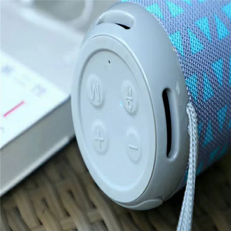 Portable wireless Bluetooth speaker in black measuring 73.4mm with USB charging