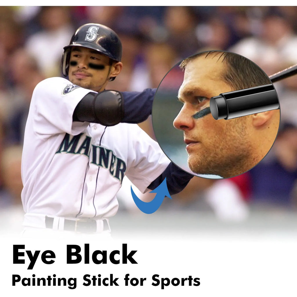 15g black sports eye paint stick for baseball athletes with sweat-proof formulation