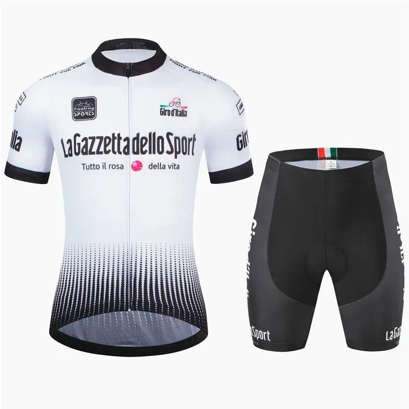 Polyester cycling short sleeve suit for road bike summer riding in various colour options