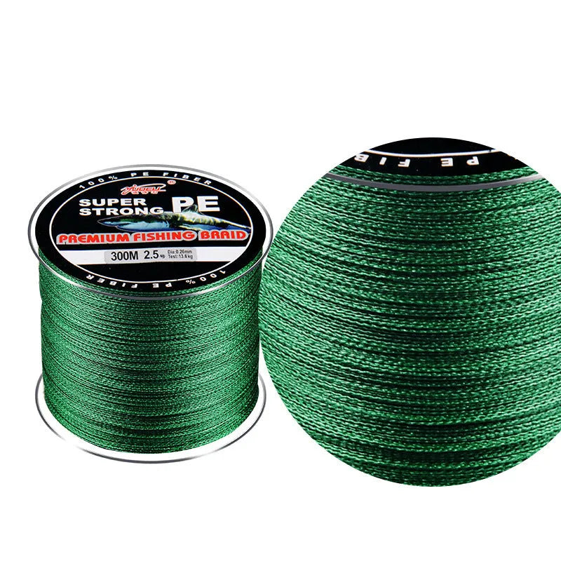 Dali Mayu 300 metre PE fishing line spool in multiple colour options with 0.4 to 3.5 line numbers