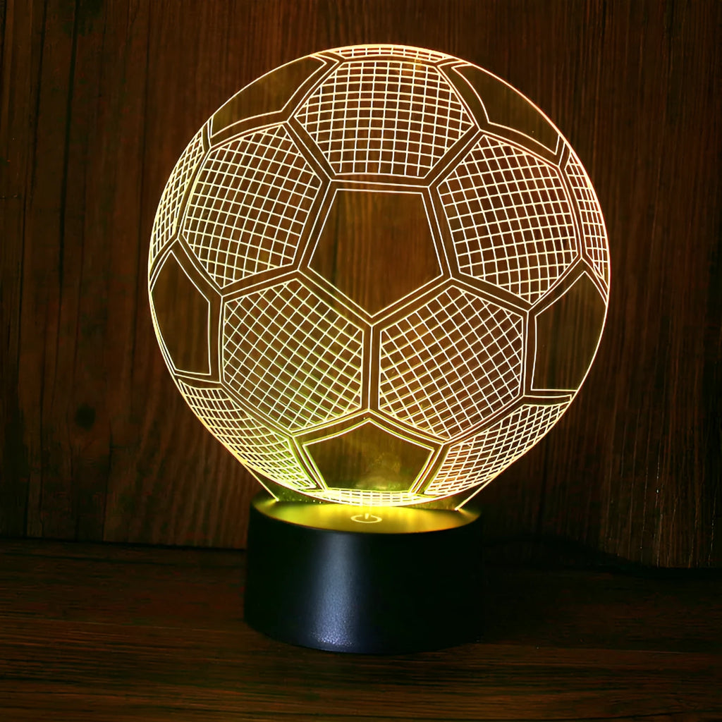 LED night light with acrylic shade, USB power base, and press or touch control