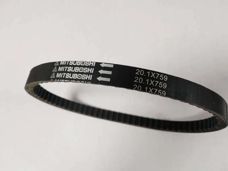 Black motorcycle drive belt for Guangyang Jinli GP110 and Fengli VP110 pedal scooters