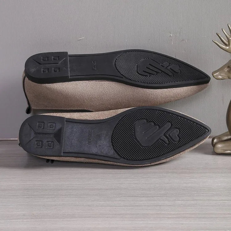 Beige leopard print pointed toe pumps for women in plus sizes 36 to 43