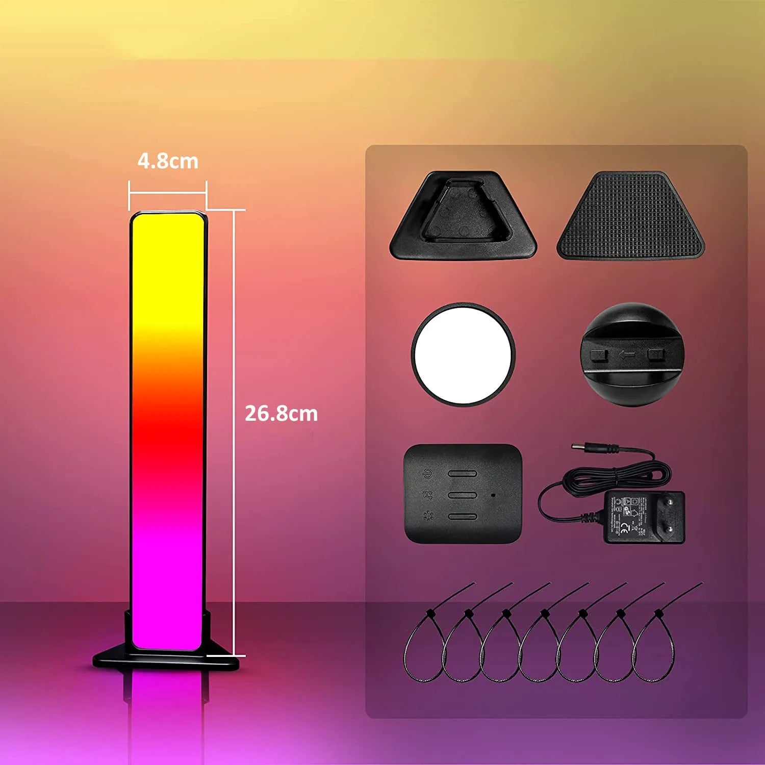 LED computer phantom desktop atmosphere light in black with voice control and RGBIC RGB colours