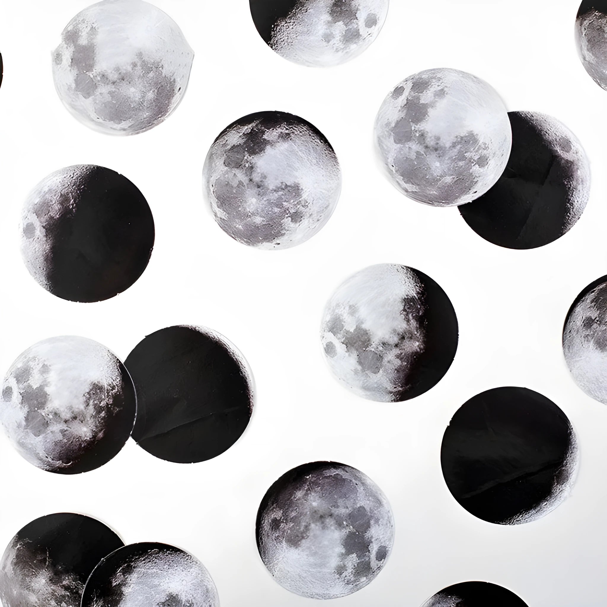 Black moon phases calendar planet hand account stickers set of 45 pieces in box