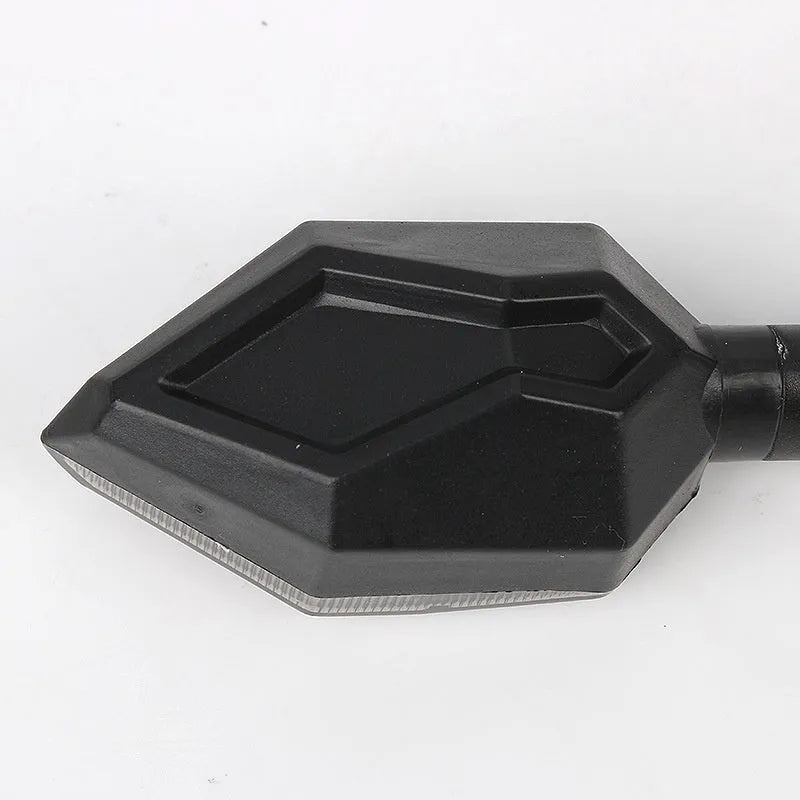 Arrow-shaped motorcycle directional signal lamp with LED lighting for 12v vehicle systems