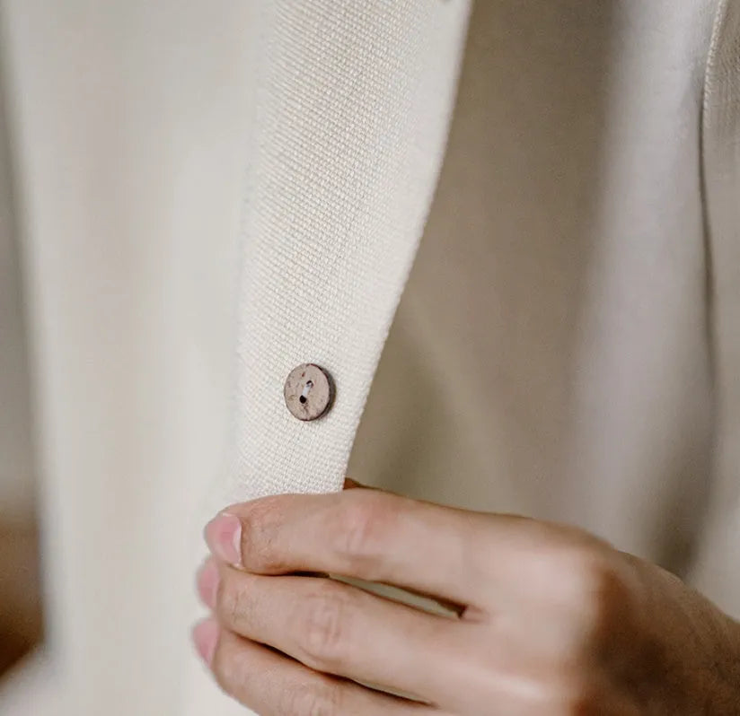 Light apricot men's shirt with bamboo floral pattern and Cuban collar.