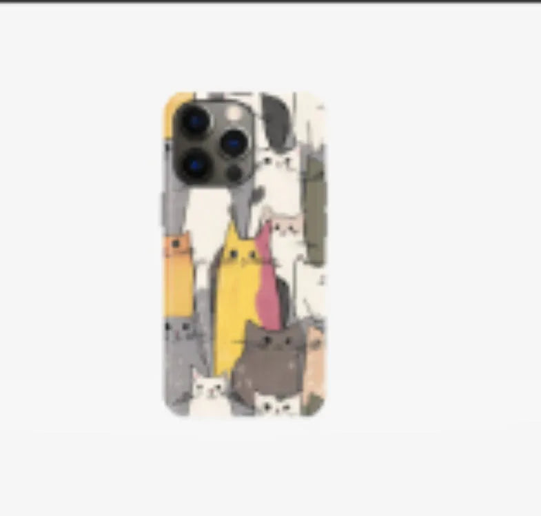 Plastic all inclusive phone case with heat transfer printed cartoon design for iPhone 15 Pro Max