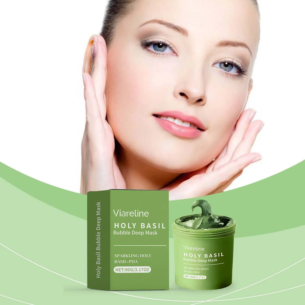 Holy Basil Bubble Deep Mask set with 216 acne patches and beauty instrument, colour option Set