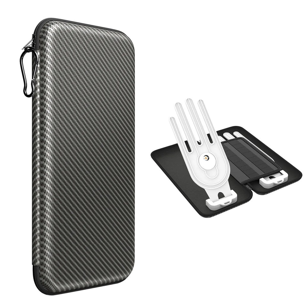 Silver grey golf double glove storage bag with two wall mounting brackets for organised golf accessory storage