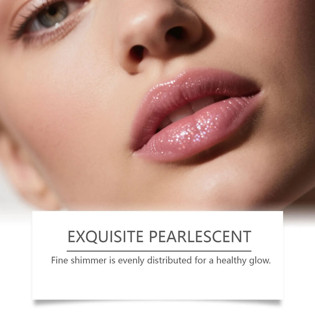 Moisturizing fine glitter lip gloss 3g tube with shea butter and vitamin E