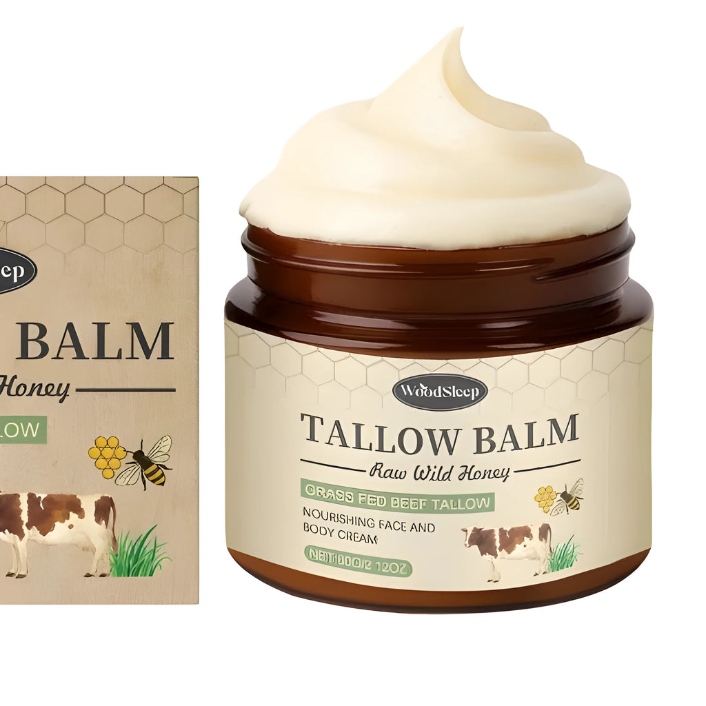 Cow fat honey moisturising cream 60g tube with tallow and honey ingredients