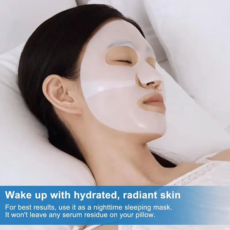 Collagen face mask sheet 34g for deep hydration firming and brightening in 4-piece box