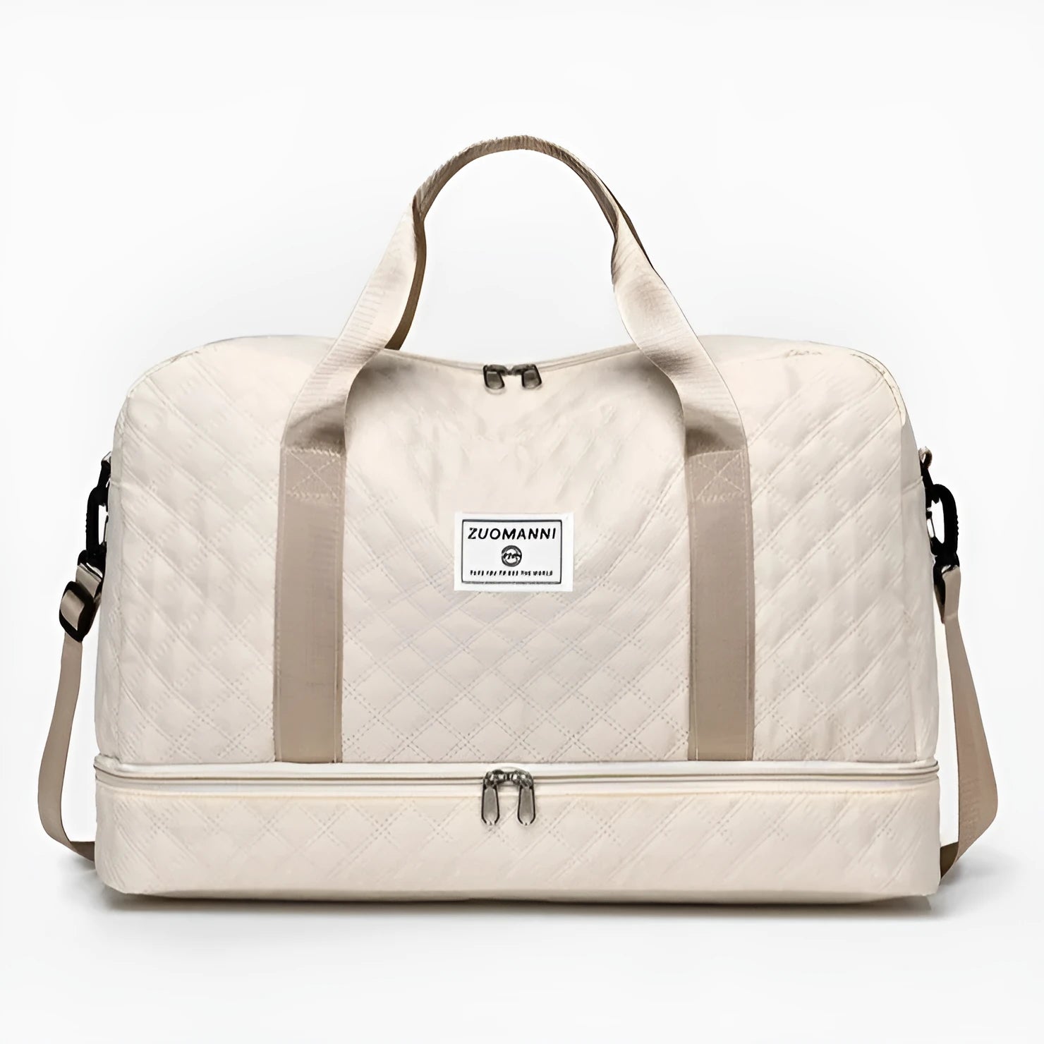 Large capacity Oxford cloth buggy travel bag in a solid colour with breathable design