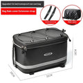 Black 12L waterproof backseat bag for car rack and bicycle equipment storage