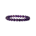 Handmade 8mm natural stone bead bracelet in geometric shape on a wrist, showing agate and gemstone colour options.