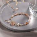 Women's Korean-style crystal bracelet with jade pendant and multiple closure options
