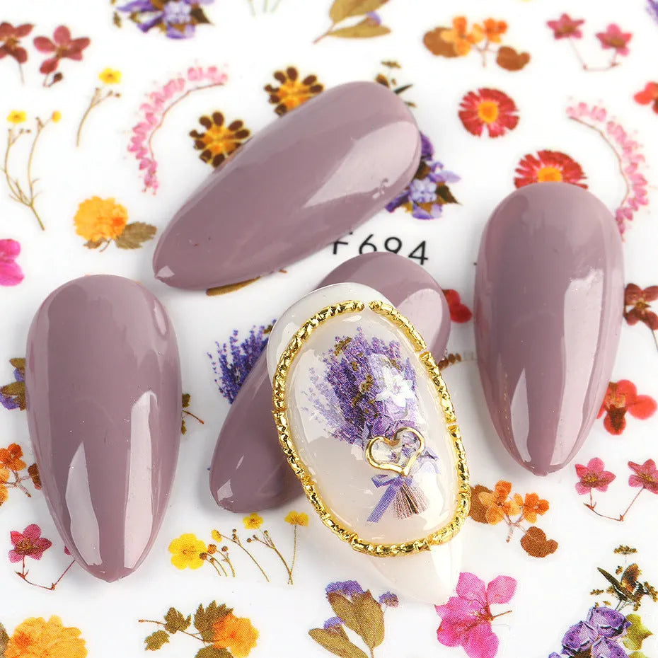 Floral Series nail sticker self-adhesive decal 3g for home manicure